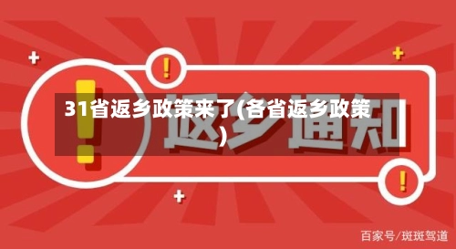 31省返乡政策来了(各省返乡政策)-第3张图片