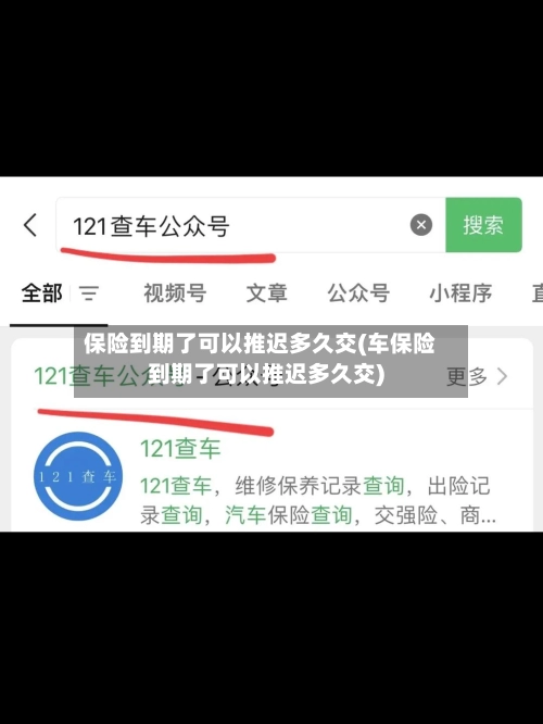 保险到期了可以推迟多久交(车保险到期了可以推迟多久交)