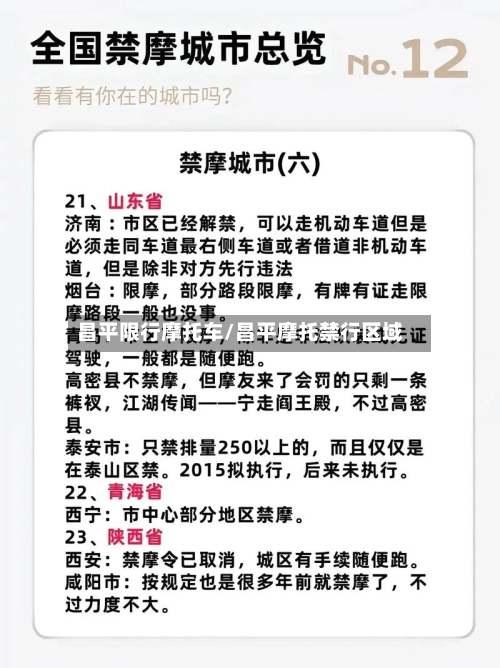 昌平限行摩托车/昌平摩托禁行区域