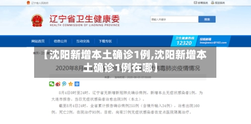 【沈阳新增本土确诊1例,沈阳新增本土确诊1例在哪】