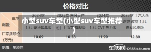 小型suv车型(小型suv车型推荐)