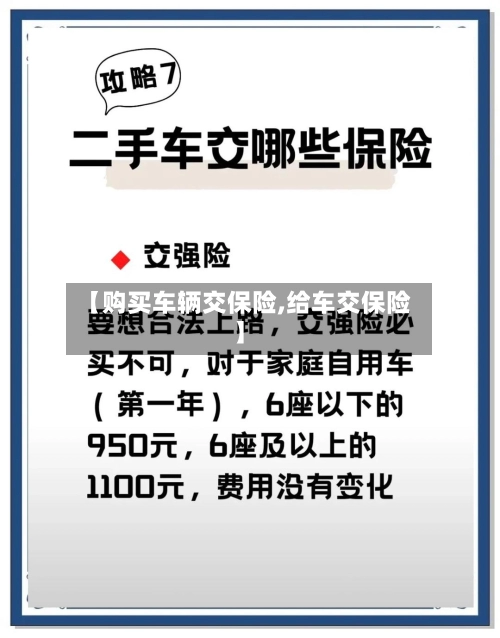 【购买车辆交保险,给车交保险】-第3张图片