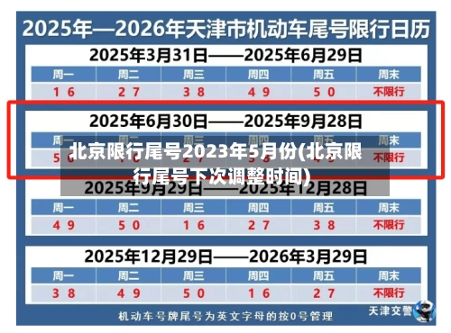 北京限行尾号2023年5月份(北京限行尾号下次调整时间)