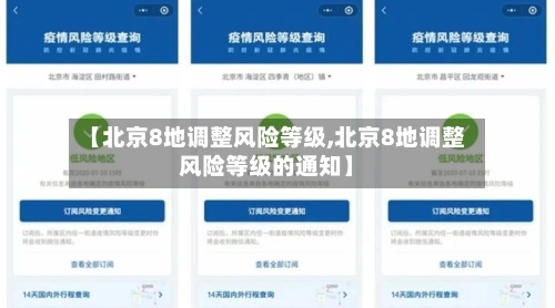 【北京8地调整风险等级,北京8地调整风险等级的通知】