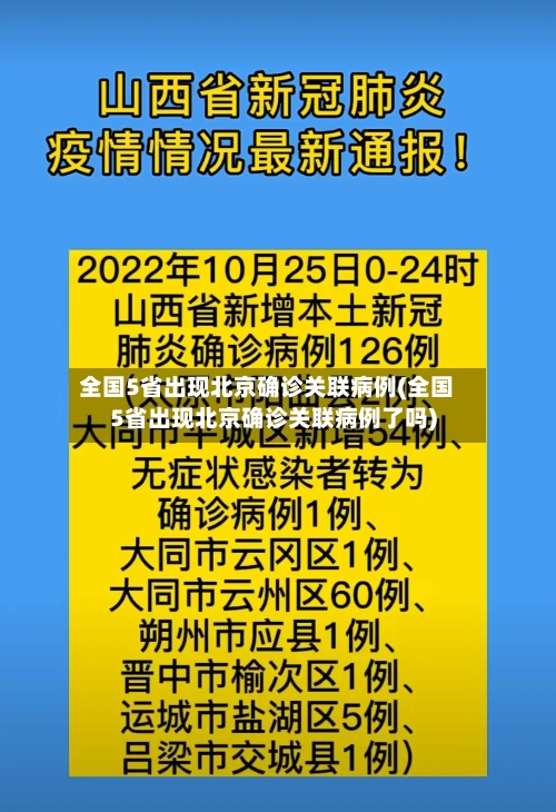 全国5省出现北京确诊关联病例(全国5省出现北京确诊关联病例了吗)