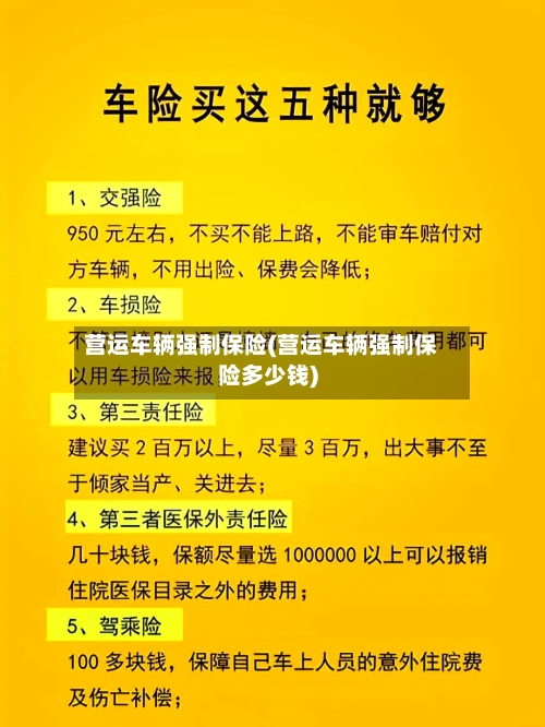 营运车辆强制保险(营运车辆强制保险多少钱)