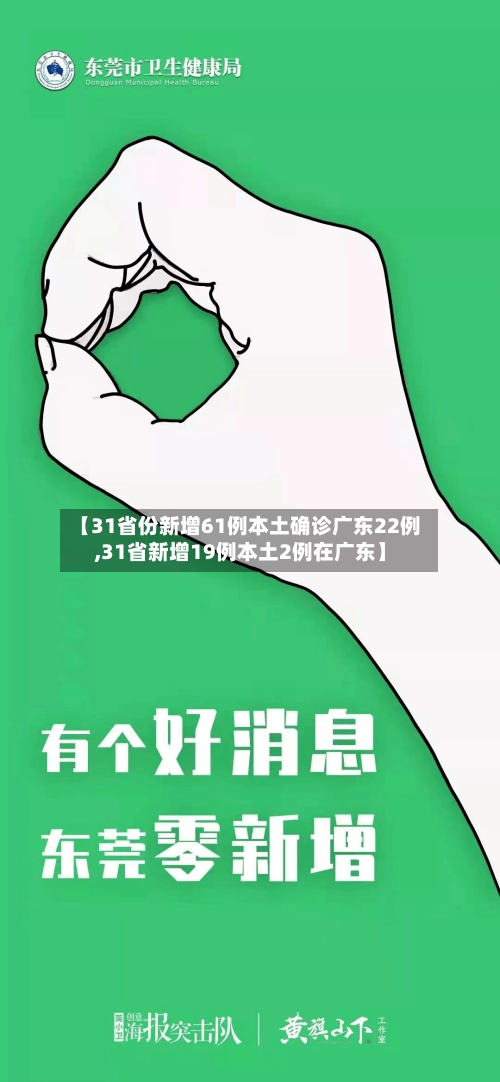 【31省份新增61例本土确诊广东22例,31省新增19例本土2例在广东】