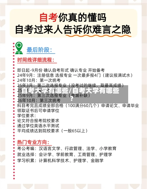 自考大学有哪些/自考大学有哪些?