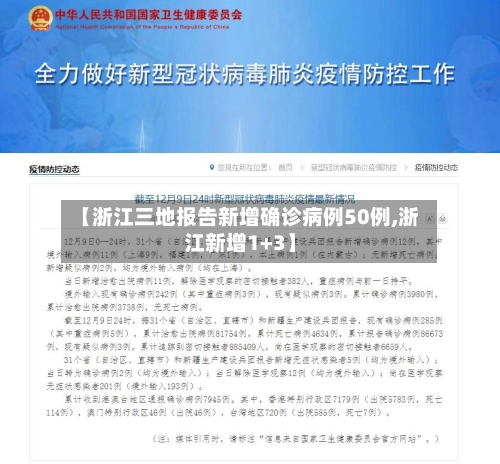 【浙江三地报告新增确诊病例50例,浙江新增1+3】-第2张图片