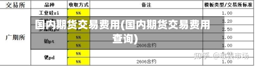 国内期货交易费用(国内期货交易费用查询)-第2张图片