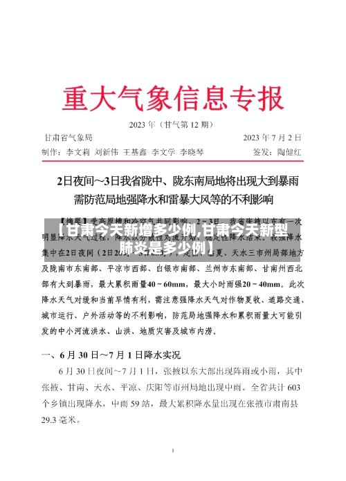 【甘肃今天新增多少例,甘肃今天新型肺炎是多少例】-第3张图片