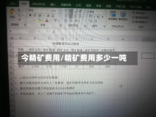 今精矿费用/精矿费用多少一吨-第2张图片